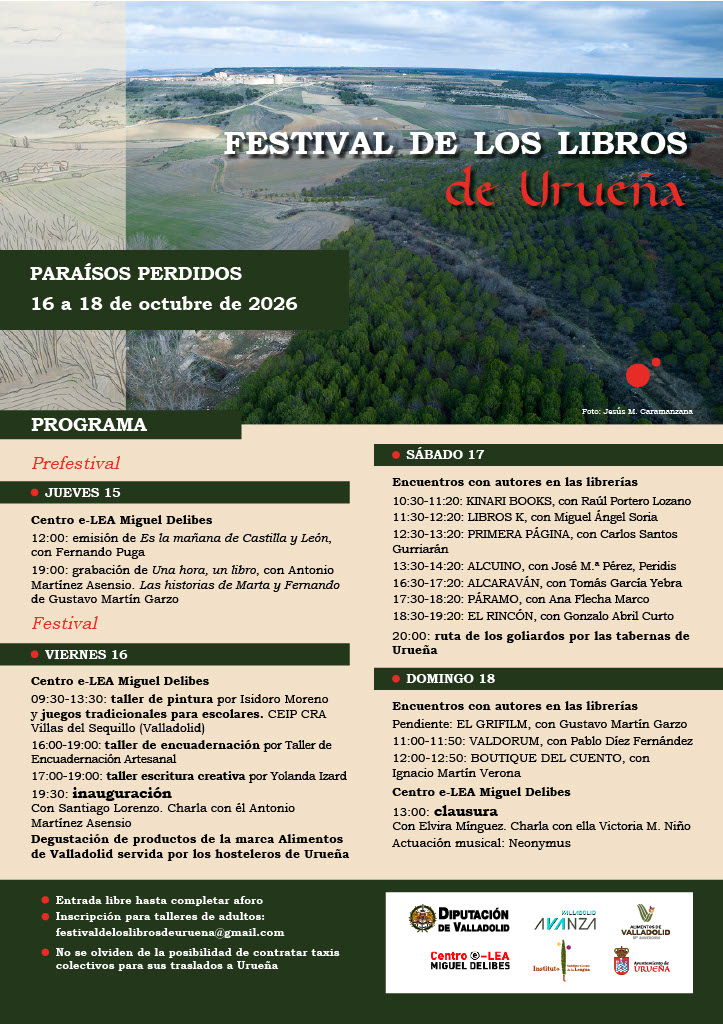 Festival de los libros. Paraísos perdidos. 16 al 18 de octubre
