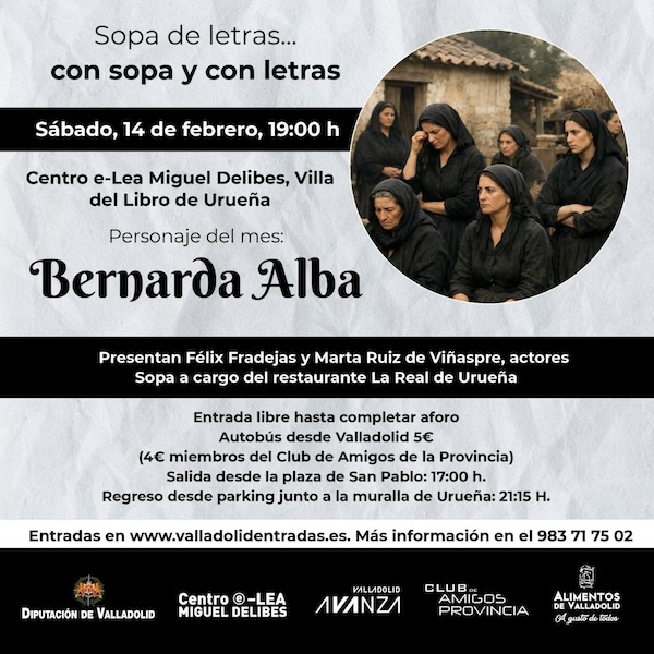 Sopa de letras...con sopa y con letras. BERNARDA ALBA