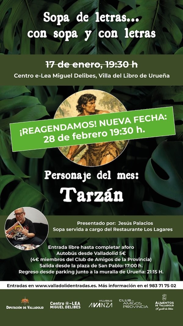 Sopa de letras...con sopa y con letras. TARZAN (REAGENDADA)