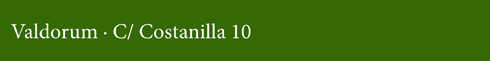 Valdorum · C/ Costanilla 10